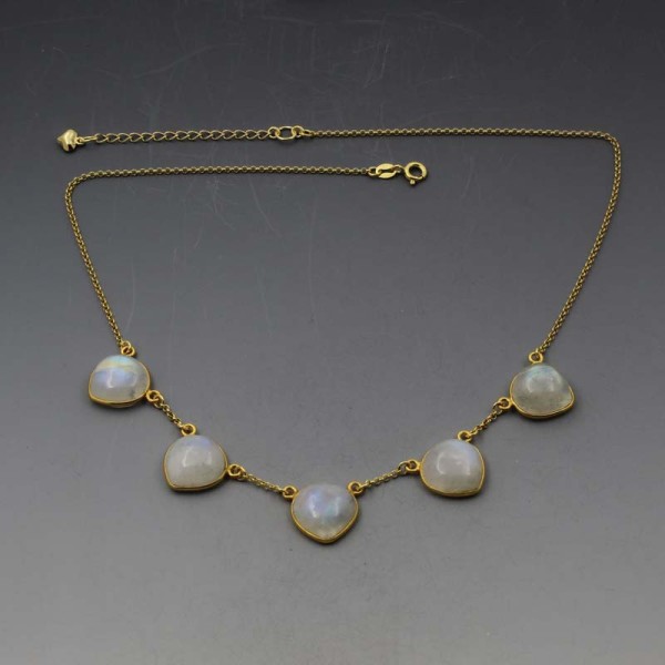 Moonstone Necklace Gold UK